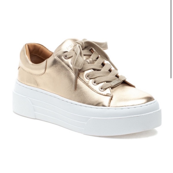 NWT J/SLIDES AMANDA Gold Metallic Sneaker - Picture 2 of 16